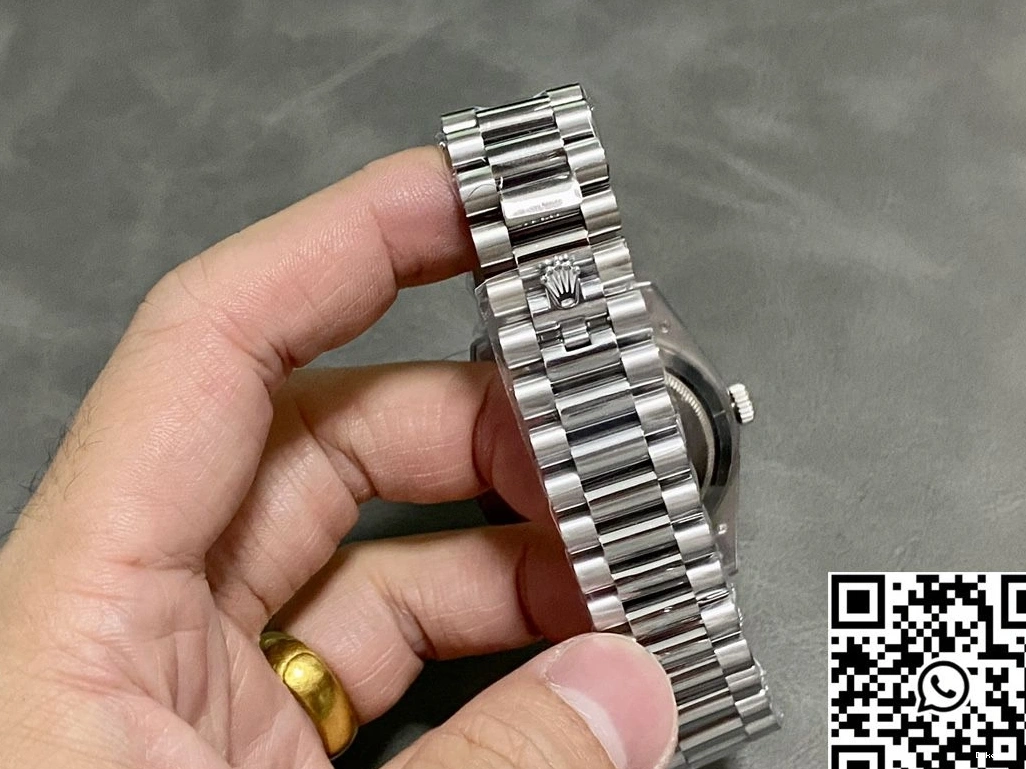 Factory Tungsten QF v5 Day M228239-0004 Date Dial Black Steel Rolex 0315